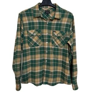 Brixton Long sleeve Button down shirt mens L Standard fit bowery flannel Plaid
